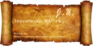 Jeszenszky Márk névjegykártya